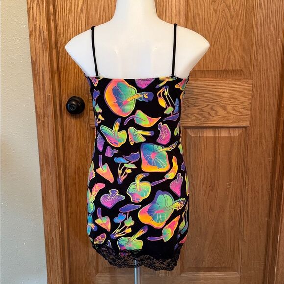 BODYRAGE Psychedelic Neon Mushroom Bodycon Mini Dress - Picture 8 of 10